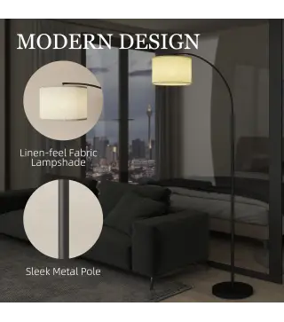 Lámpara de Pie LED Regulable con 11 Temperaturas de Color y Niveles de Brillo Pantalla Ajustable Control Remoto Negro