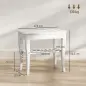 Taburete de Baño de Bambú con Estante Banco de Baño Impermeable y Robusta para Salón SPA 47,5x26x44,5 cm Blanco