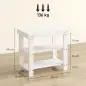 Banco Zapatero de Bambú con Asiento y 2 Estantes para 4 Pares para Entrada Salón Dormitorio 50x28x45 cm Blanco Banco Zapatero de Bambú con Asiento y 2 Estantes para 4 Pares para Entrada Salón Dormitorio 50x28x45 cm Blanco