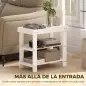 Banco Zapatero de Bambú con Asiento y 2 Estantes para 4 Pares para Entrada Salón Dormitorio 50x28x45 cm Blanco Banco Zapatero de Bambú con Asiento y 2 Estantes para 4 Pares para Entrada Salón Dormitorio 50x28x45 cm Blanco