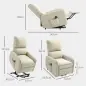 Sillón Relax Reclinable Eléctrico Levanta Personas de Tela Lino Control Remoto Asiento con Muelles Reposapiés Beige Sillón Relax Reclinable Eléctrico Levanta Personas de Tela Lino Control Remoto Asiento con Muelles Reposapiés Beige
