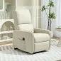 Sillón Relax Reclinable Eléctrico Levanta Personas de Tela Lino Control Remoto Asiento con Muelles Reposapiés Beige Sillón Relax Reclinable Eléctrico Levanta Personas de Tela Lino Control Remoto Asiento con Muelles Reposapiés Beige