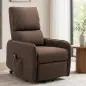 Sillón Relax Reclinable Eléctrico Levanta Personas de Tela Lino Control Remoto Asiento con Muelles Reposapiés Marrón Sillón Relax Reclinable Eléctrico Levanta Personas de Tela Lino Control Remoto Asiento con Muelles Reposapiés Marrón