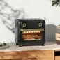 Horno Freidora de Aire 10 L con 2 Mandos Convección 360° Temperatura hasta 230 °C Temporizador 60 Min Bandeja y Cesta