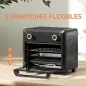Horno Freidora de Aire 10 L con 2 Mandos Convección 360° Temperatura hasta 230 °C Temporizador 60 Min Bandeja y Cesta Horno Freidora de Aire 10 L con 2 Mandos Convección 360° Temperatura hasta 230 °C Temporizador 60 Min Bandeja y Cesta
