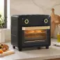 Horno Freidora de Aire 10 L con 2 Mandos Convección 360° Temperatura hasta 230 °C Temporizador 60 Min Bandeja y Cesta Horno Freidora de Aire 10 L con 2 Mandos Convección 360° Temperatura hasta 230 °C Temporizador 60 Min Bandeja y Cesta