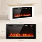 Chimenea Eléctrica de Pie 900/1800W Mueble para TV 55" 12 Colores de Llama 3D 5 Brillos Control Remoto para 35㎡ Blanco Chimenea Eléctrica de Pie 900/1800W Mueble para TV 55" 12 Colores de Llama 3D 5 Brillos Control Remoto para 35㎡ Blanco