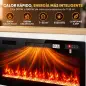 Chimenea Eléctrica de Pie 900/1800W Mueble para TV 55" 12 Colores de Llama 3D 5 Brillos Control Remoto para 35㎡ Blanco Chimenea Eléctrica de Pie 900/1800W Mueble para TV 55" 12 Colores de Llama 3D 5 Brillos Control Remoto para 35㎡ Blanco