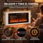 Chimenea Eléctrica de Pie 900/1800W Mueble para TV 55" 12 Colores de Llama 3D 5 Brillos Control Remoto para 35㎡ Blanco Chimenea Eléctrica de Pie 900/1800W Mueble para TV 55" 12 Colores de Llama 3D 5 Brillos Control Remoto para 35㎡ Blanco