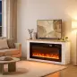 Chimenea Eléctrica de Pie 900/1800W Mueble para TV 55" 12 Colores de Llama 3D 5 Brillos Control Remoto para 35㎡ Blanco Chimenea Eléctrica de Pie 900/1800W Mueble para TV 55" 12 Colores de Llama 3D 5 Brillos Control Remoto para 35㎡ Blanco