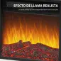 Chimenea Eléctrica Decorativa 1800W con Repisa Efecto Llama 5 Brillos Termostato Temporizador Mando para TV 38" Blanco Chimenea Eléctrica Decorativa 1800W con Repisa Efecto Llama 5 Brillos Termostato Temporizador Mando para TV 38" Blanco