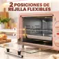 Horno Eléctrico Sobremesa 10L 750W Horno Eléctrico Pequeño Temperatura 230 ℃ y Temporizador 36,5x26x22 cm Rosa