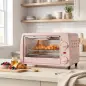 Horno Eléctrico Sobremesa 10L 750W Horno Eléctrico Pequeño Temperatura 230 ℃ y Temporizador 36,5x26x22 cm Rosa