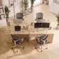 Escritorio Reversible 120 cm con Cajón Armario Balda Ajustable y Tablero Grueso para Espacios Pequeños Oficina Roble
