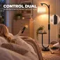 Lámpara de Pie LED Regulable con Estante 11 Temperaturas y Brillos Pantalla Ajustable Mando RF Interruptor de Pie Negro Lámpara de Pie LED Regulable con Estante 11 Temperaturas y Brillos Pantalla Ajustable Mando RF Interruptor de Pie Negro