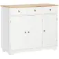 Aparador de Cocina Mueble Auxiliar de Almacenaje para Comedor Salón Estilo Moderno Antivuelco 101x40x85 cm Blanco Aparador de Cocina Mueble Auxiliar de Almacenaje para Comedor Salón Estilo Moderno Antivuelco 101x40x85 cm Blanco