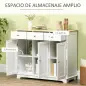 Aparador de Cocina Mueble Auxiliar de Almacenaje para Comedor Salón Estilo Moderno Antivuelco 101x40x85 cm Blanco