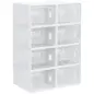 Organizador de Zapatos Modular Estantería Modulable con 8 Cubos Puertas Magnéticas 25x35x19 cm Transparente