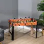 Futbolín con Soporte para Niños de +7 Años con 2 Bolas Marcadores 22 Jugadores para Familias 118x104x69 cm Negro