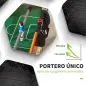Futbolín con Soporte para Niños de +7 Años con 2 Bolas Marcadores 22 Jugadores para Familias 118x104x69 cm Negro