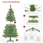 Árbol de Navidad Artificial de 150 cm con 416 Ramas Decoración Navideña para Interior Fiestas Ø75x150 cm Verde