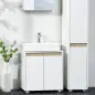 Mueble para Debajo del Lavabo Armario Bajo con 2 Puertas y Almacenamiento Interior 57x33x60 cm Blanco