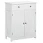 Armario Auxiliar de Baño con Cajones de Estilo Clásico Mueble Auxiliar de Pasillo Dormitorio 60x30x75 cm Blanco
