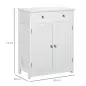 Armario Auxiliar de Baño con Cajones de Estilo Clásico Mueble Auxiliar de Pasillo Dormitorio 60x30x75 cm Blanco
