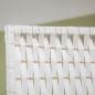 Biombo Separador de Ambientes Plegable con 2 Estantes de Madera de Pino y Fibra de Papel 181x180 cm Blanco