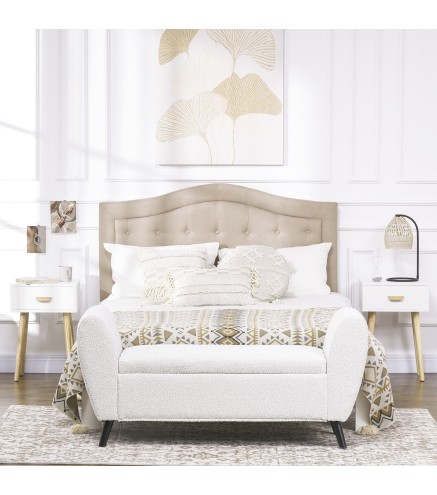 Juego de 2 Mesitas de Noche con Cajón y Patas de Madera para Dormitorio Salón Cama Oficina 40,5x30,5x60 cm Blanco