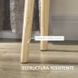 Juego de 2 Mesitas de Noche con Cajón y Patas de Madera para Dormitorio Salón Cama Oficina 40,5x30,5x60 cm Blanco