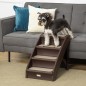 Escalón para Perros Gatos Portátil con Alfombras Antideslizantes para Cama Sofá Carga 20 kg 62x38x49,5 cm Marrón