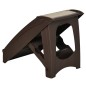 Escalón para Perros Gatos Portátil con Alfombras Antideslizantes para Cama Sofá Carga 20 kg 62x38x49,5 cm Marrón