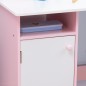 Escritorio Infantil de Madera con Silla y Mesa con Organizador y Pizarra Blanca para +5 Años 90x45x85 cm Rosa