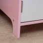 Escritorio Infantil de Madera con Silla y Mesa con Organizador y Pizarra Blanca para +5 Años 90x45x85 cm Rosa