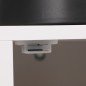 Aparador de Cocina con 3 Puertas de Vidrio y Botellero en Forma X para 4 Botellas 90x37x75 cm Blanco