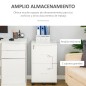 Cajonera de Oficina Mueble Auxiliar con 2 Cajones Cierre con Llave para Estudio Despacho 43x45x72 cm Blanco