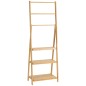 Toallero de Pie de Bambú con 3 Barras Tipo Escalera Plegable con 3 Estantes para Baño 53x30,5x152 cm Natural