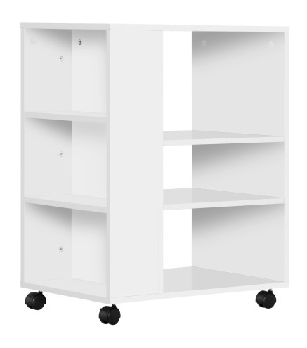 Armario para Impresora Mueble Auxiliar de Oficina Dormitorio Cocina Salón 60x40x75,8 cm Blanco