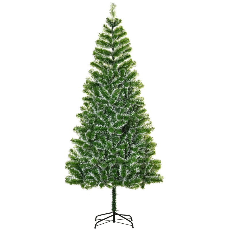 Árbol de Navidad Artificial de 210 cm con 968 Ramas Decoración Navideña para Interior Fiestas Ø100x210 cm Verde