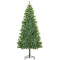 Árbol de Navidad Artificial de 210 cm con 968 Ramas Decoración Navideña para Interior Fiestas Ø100x210 cm Verde