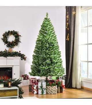 Árbol de Navidad Artificial de 210 cm con 968 Ramas Decoración Navideña para Interior Fiestas Ø100x210 cm Verde