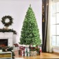 Árbol de Navidad Artificial de 210 cm con 968 Ramas Decoración Navideña para Interior Fiestas Ø100x210 cm Verde