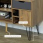 Mueble de TV Estilo Boho con Estantes 4 Cajones y Patas de Metal Mesa para TV de hasta 50'' 120x39x64 cm Marrón