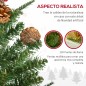 Set de 2 Árboles de Navidad Artificiales de 90cm con con Bayas y Piñas Decoración Navideña para Interiores Verde