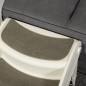 Escalera para Mascotas de 3 Peldaños Plegable Escalón para Perros Gatos para Cama Sofá 49x38x38 cm Crema