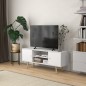 Mueble de TV con 2 Puertas 2 Estantes de Almacenamiento para Televisores de hasta 55 Pulgadas 120x34x50 cm Blanco