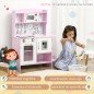Cocina de Juguete de Madera para Niños de +3 Años Cocinita de Juguete con Luz y Sonidos 70x29x90 cm Rosa