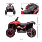 Quad Eléctrico para Niños de 3-5 Años Vehículo Eléctrico a Batería 12V con 2 Motores 83x53x55,5 cm Negro y Rojo