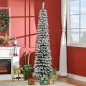 Árbol de Navidad Artificial 210 cm con Efecto Nevado con 490 Ramas Decoración Navideña para Interiores Verde